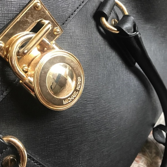 Michael Kors Leather Large Hamilton Handbag Bag MK - Picture 4 of 12